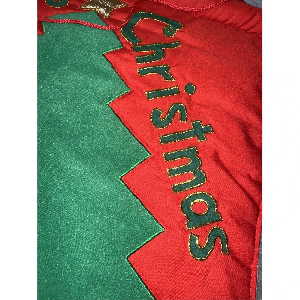 Vintage Countdown to Christmas Advent Calendar Fabric Plush Hook Loop Hanging